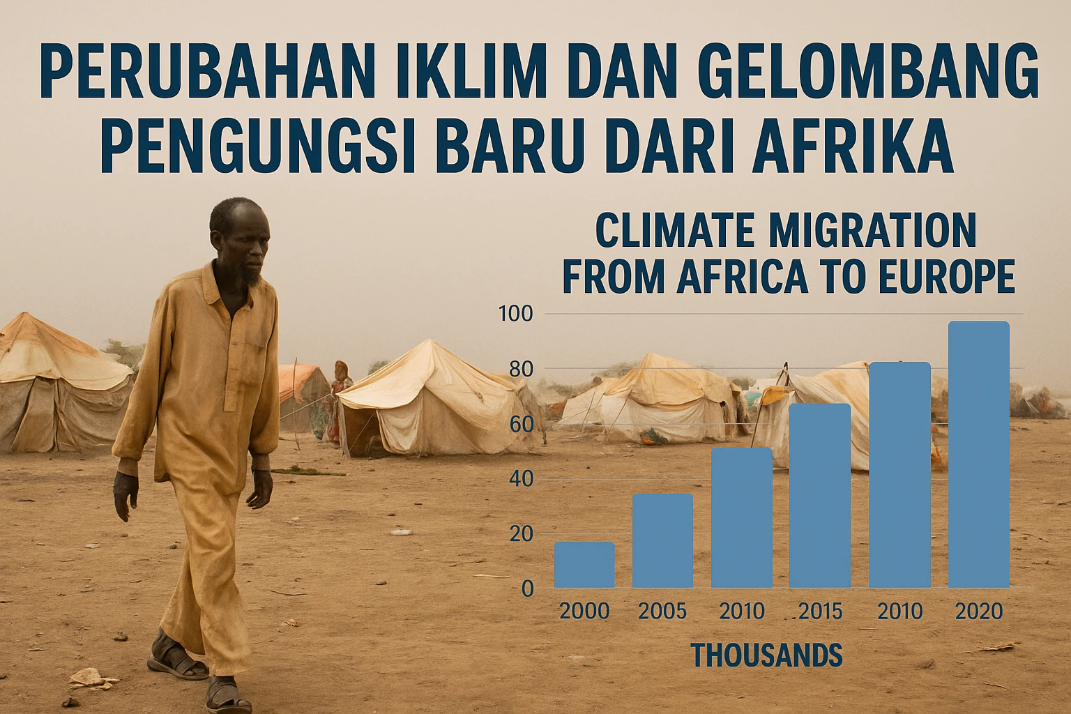 Perubahan Iklim Dorong Gelombang Pengungsi Baru dari Afrika ke Eropa dalam Skala yang Mengkhawatirkan